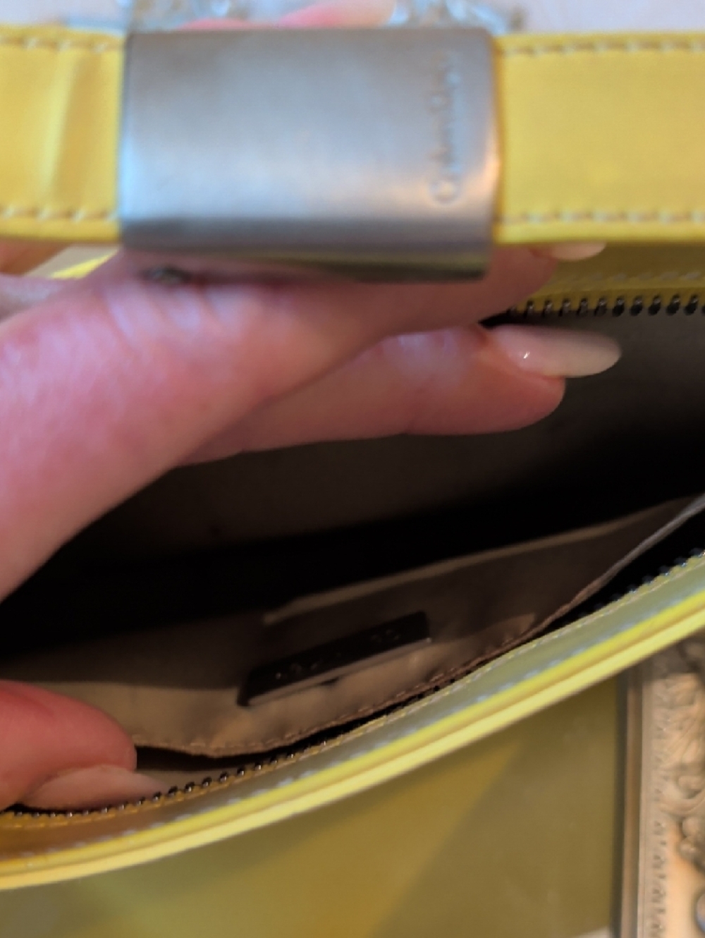 Calvin Klein Bright Yellow Shoulder Bag - Picture 6 of 6